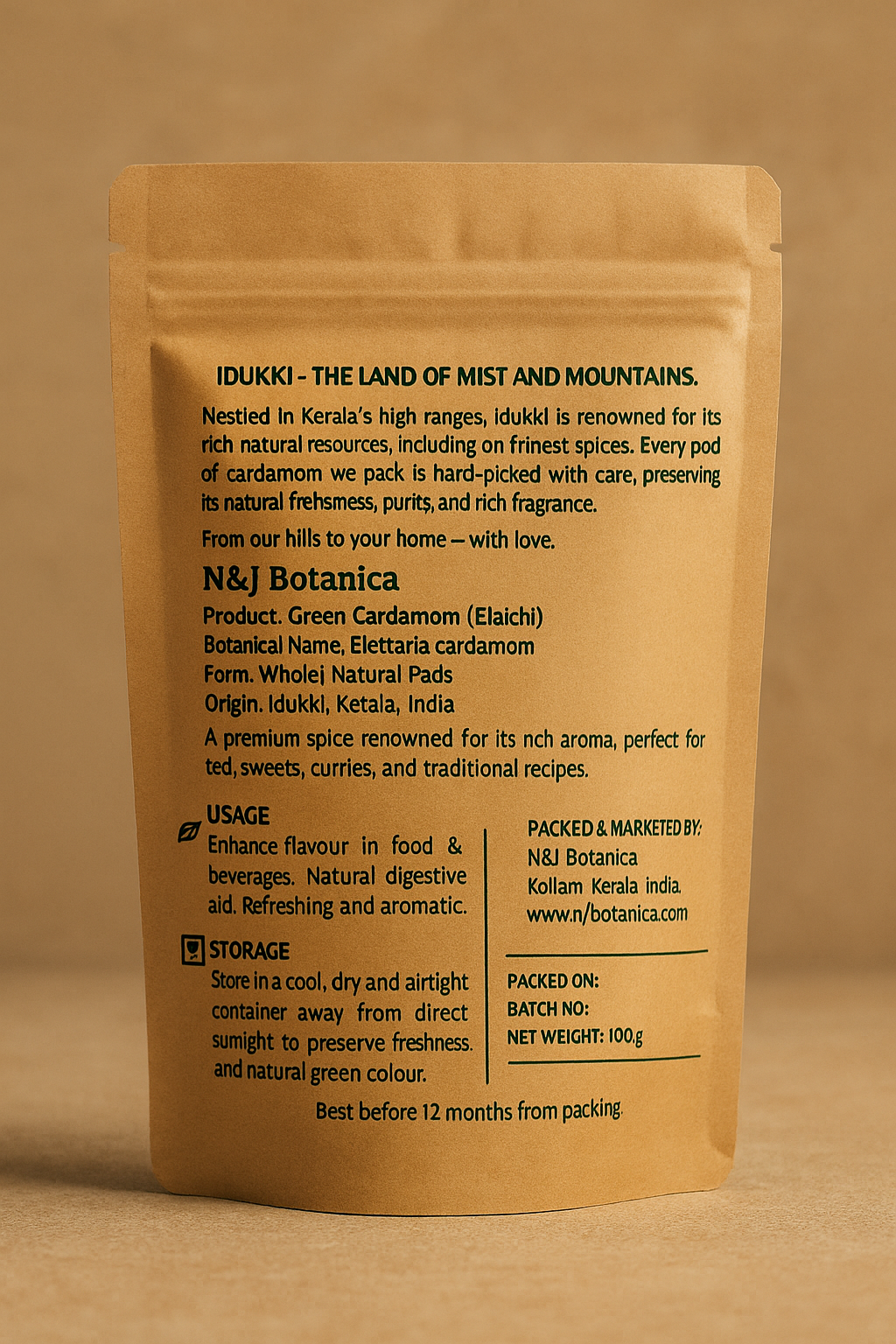 Premium Green Cardamom (7-7.5mm)- 50g